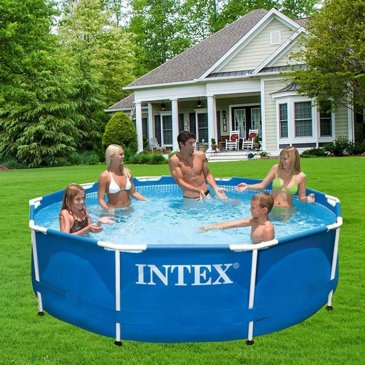Басейн сімейний каркасний круглий Intex 305х76 см Басейн сімейний каркасний круглий Intex 305х76 см