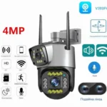 Вулична поворотна камера V380 Wi-Fi та 4G Камера відеоспостереження з подвійним об’єктивом