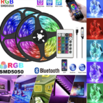 Світлодіодна RGB стрічка 5м Bluetooth USB з керуванням через додаток та пульт