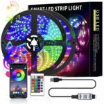 Світлодіодна RGB стрічка 5м Bluetooth USB з керуванням через додаток та пульт Світлодіодна RGB стрічка 5м Bluetooth USB з керуванням через додаток та пульт